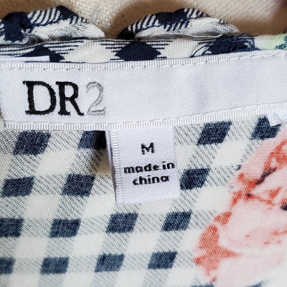 DR2 Daniel Rainn navy & white floral top M - Picture 11 of 13